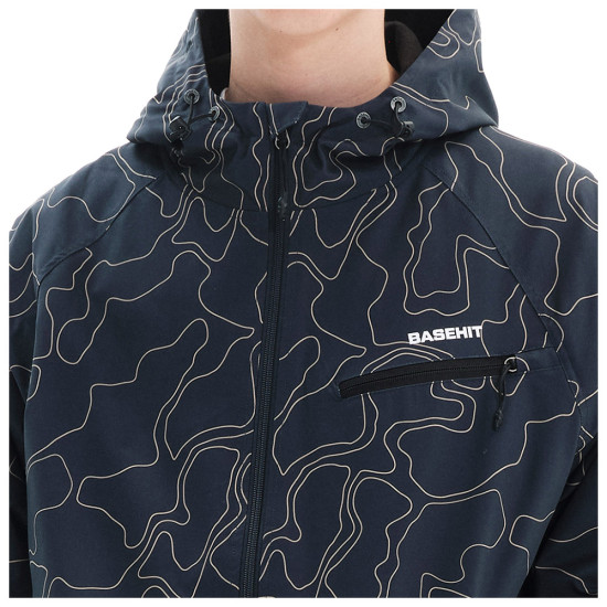 Basehit Ανδρικό μπουφάν Men's Ribbed Jacket with Hood